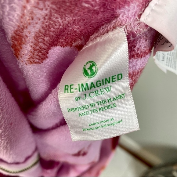 J.Crew Tie Dye Pink Valentine’s Day Cropped full zip Hoodie size S - Picture 5 of 12